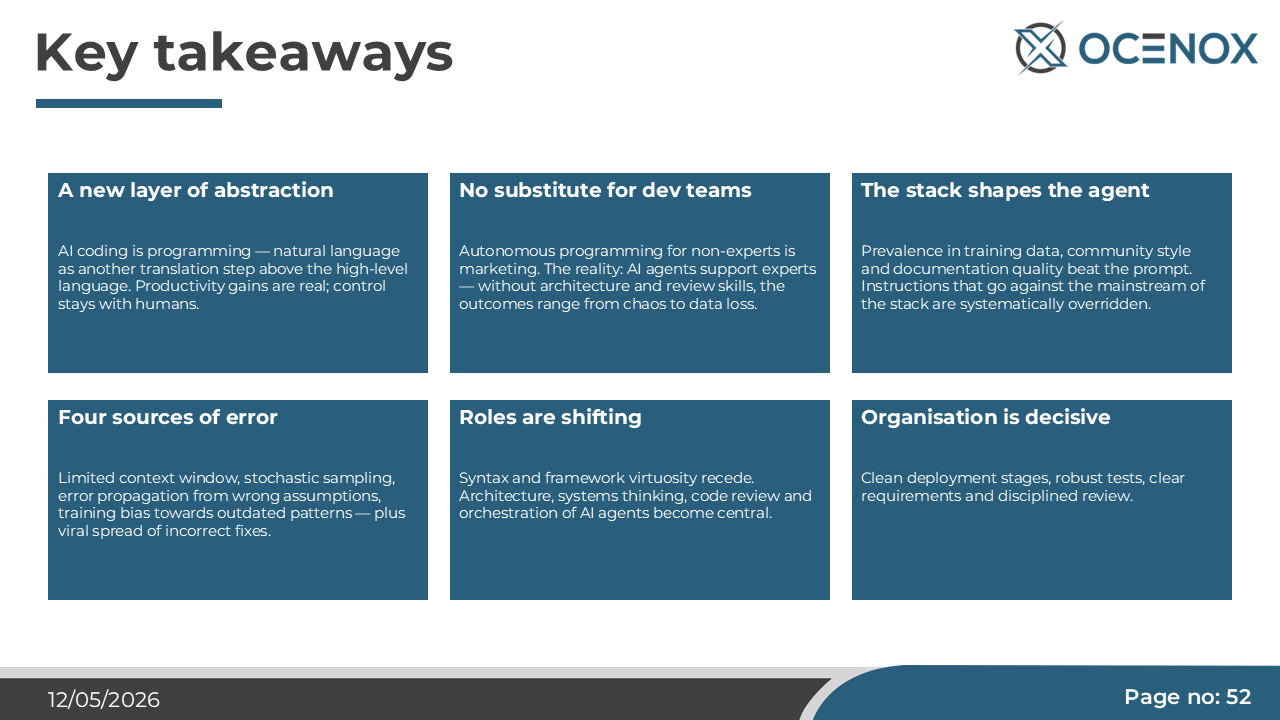 Key Takeaways — the six core findings